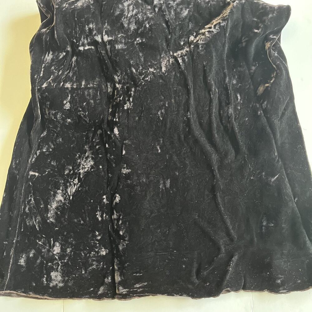 VTG 90s Beth Schaeffer Chocolate Brown Crushed Velvet Maxi Dress Size S - Picture 7 of 10